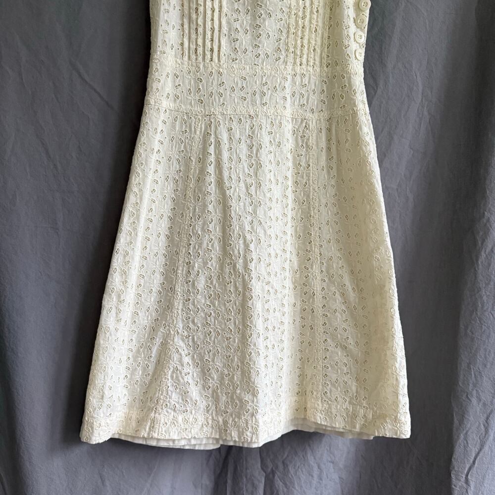 Luella for Target Dress Cream Eyelet Y2K Collectible 100% Cotton Women's Size XS - Picture 3 of 13
